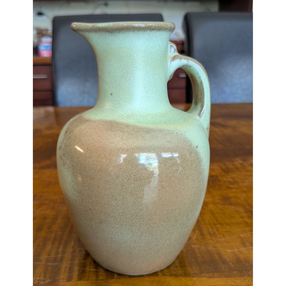 Vintage Frankoma Pottery Prairie Plainsman Green Glaze Pitcher